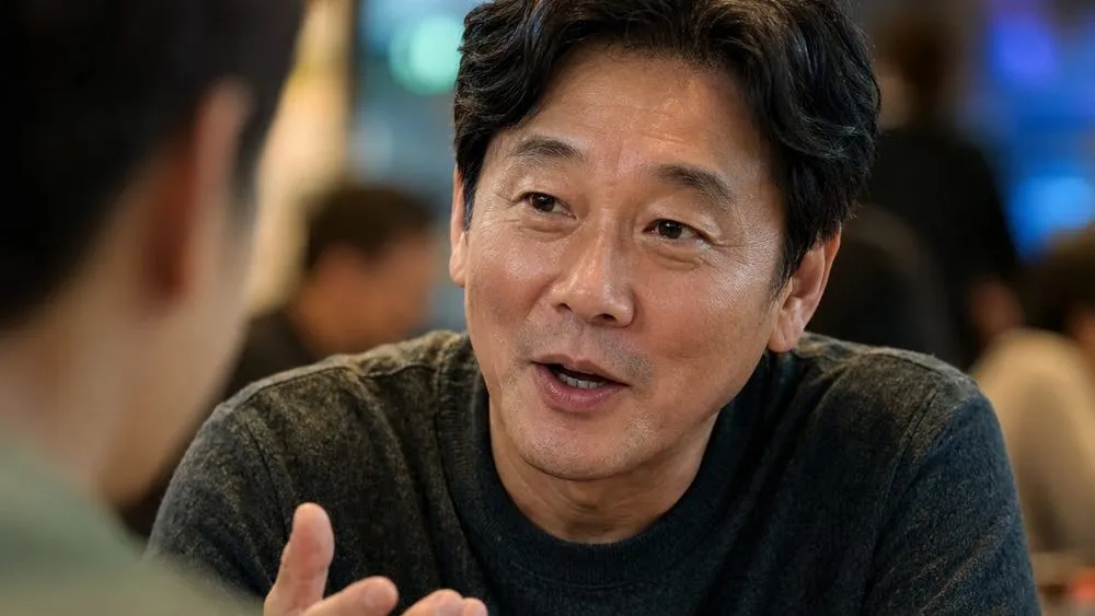 흐릿한 배경 속에서 말하는 상대의 얼굴만 또렷하게 보이는 모습